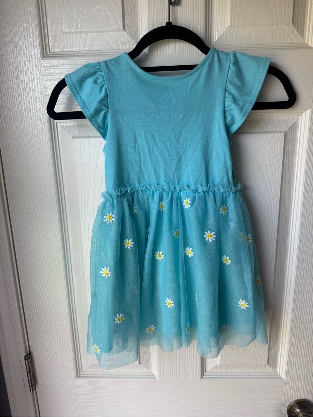 Cat & Jack Aqua Daisy Tulle Dress